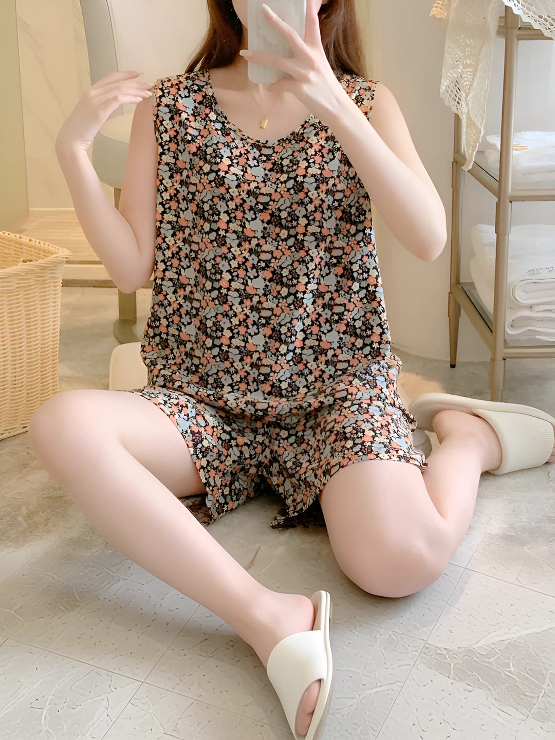 502 Black and Yellow Floral