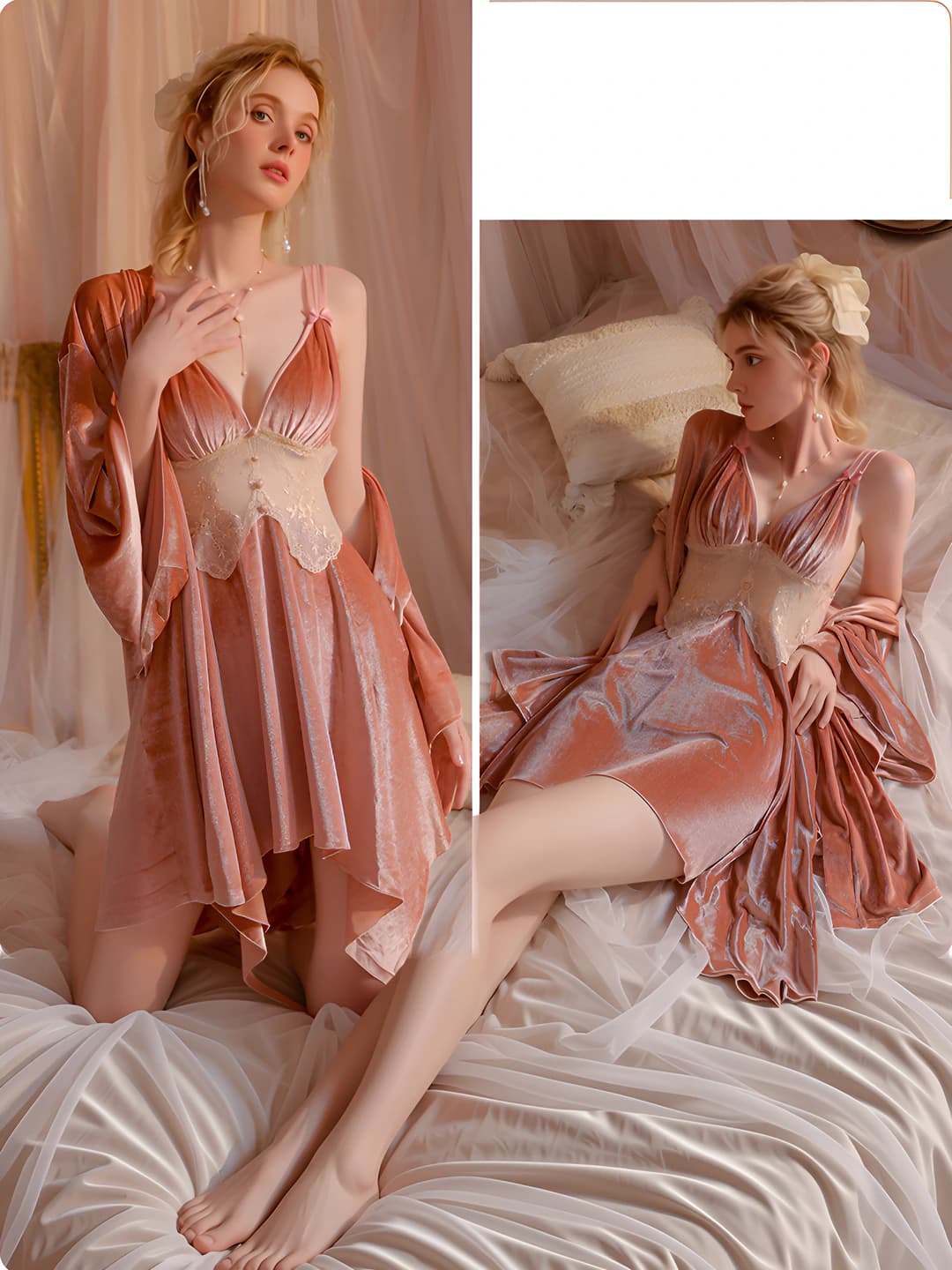 2821 Rose Gold (tashqi kaban + belbog'ich)
