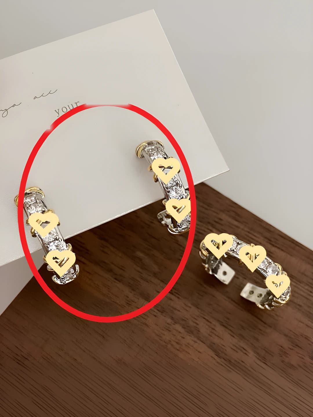 A-140 two-tone earrings