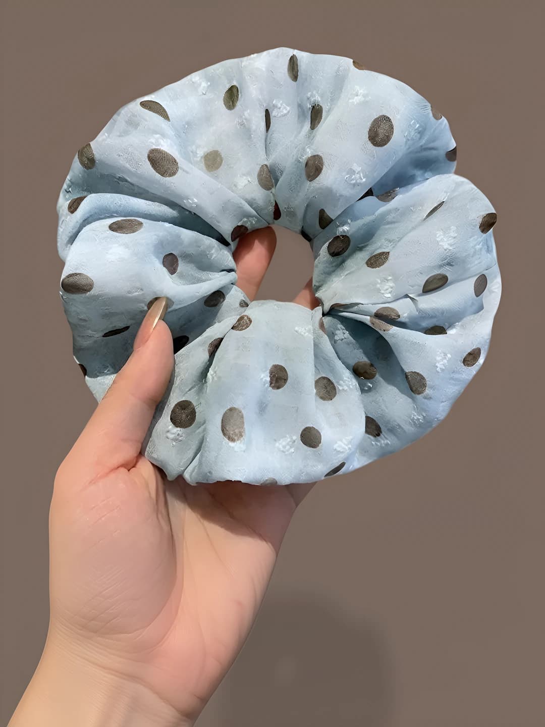 2# Coffee polka dot 15 cm fabric