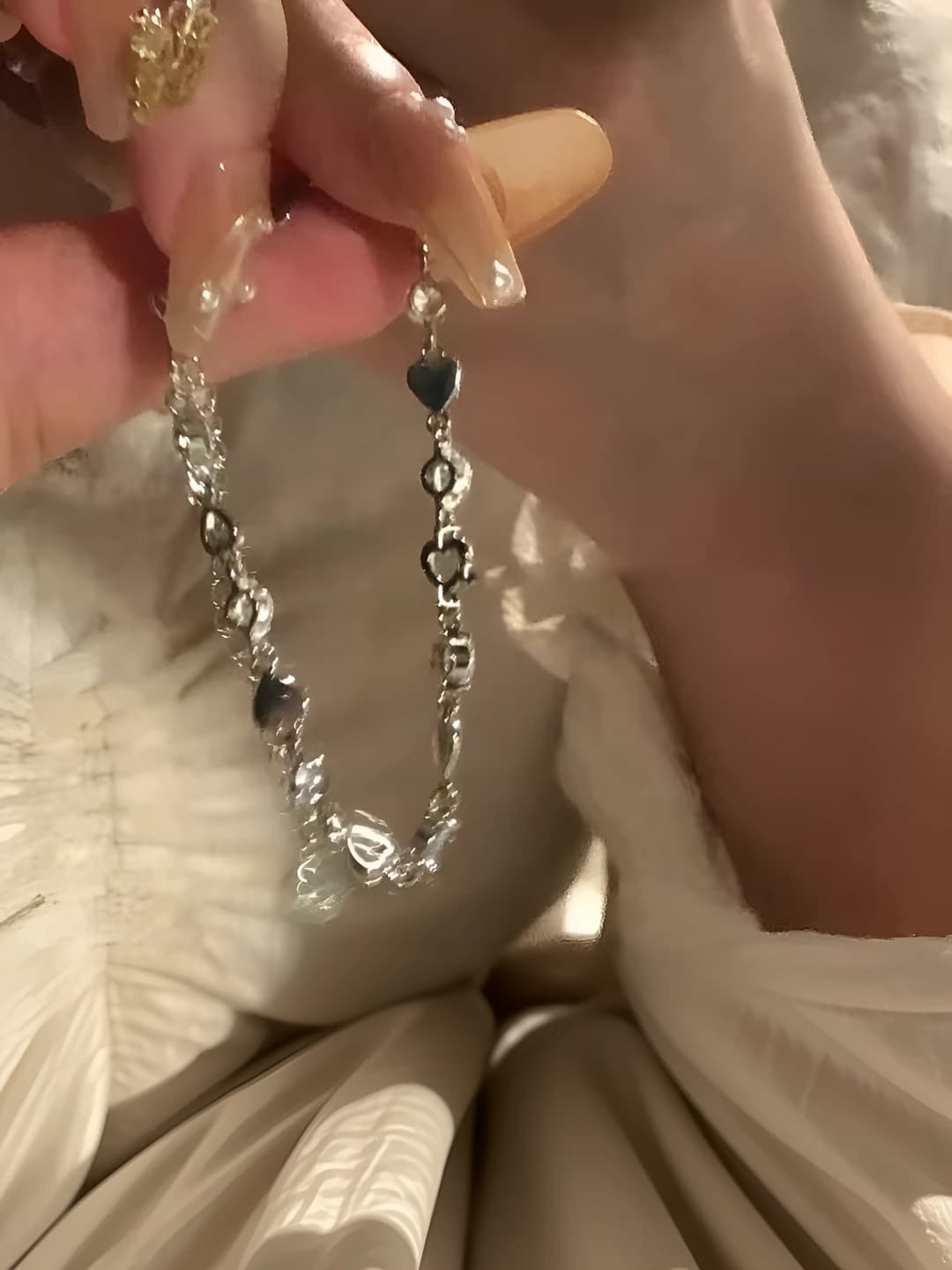 Zircon heart bracelet