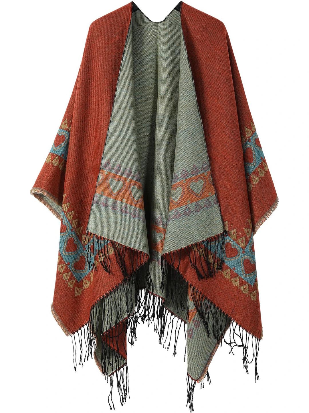 Heart tassel - Orange red