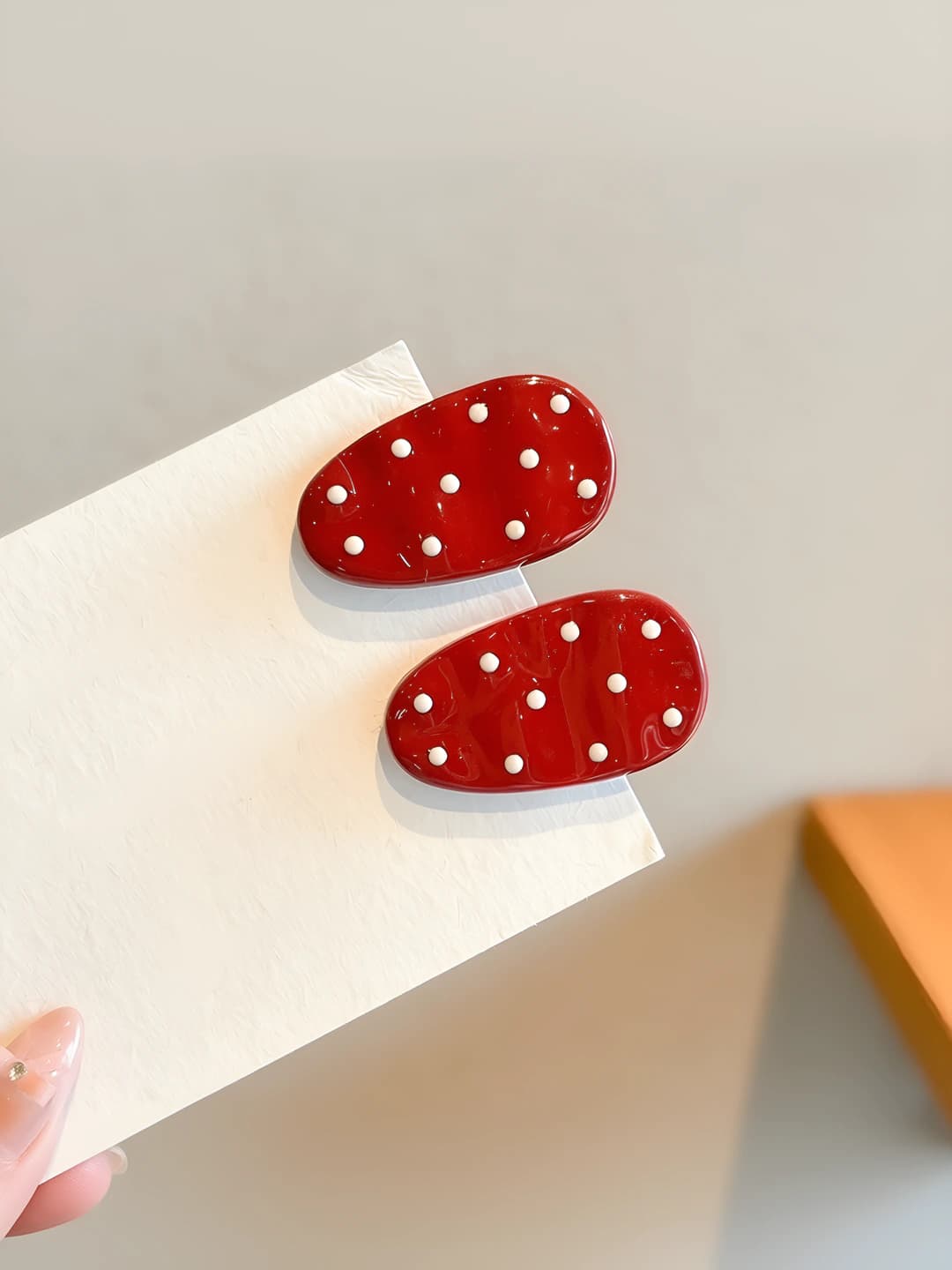 Bright red, 2 pcs, 4 cm