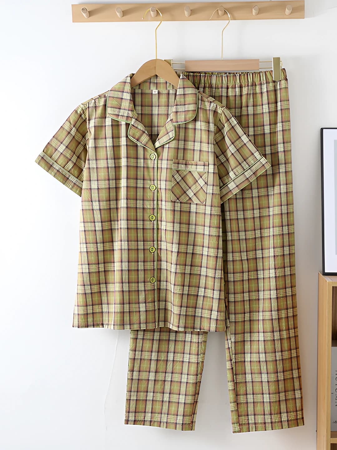 Yellow line plaid