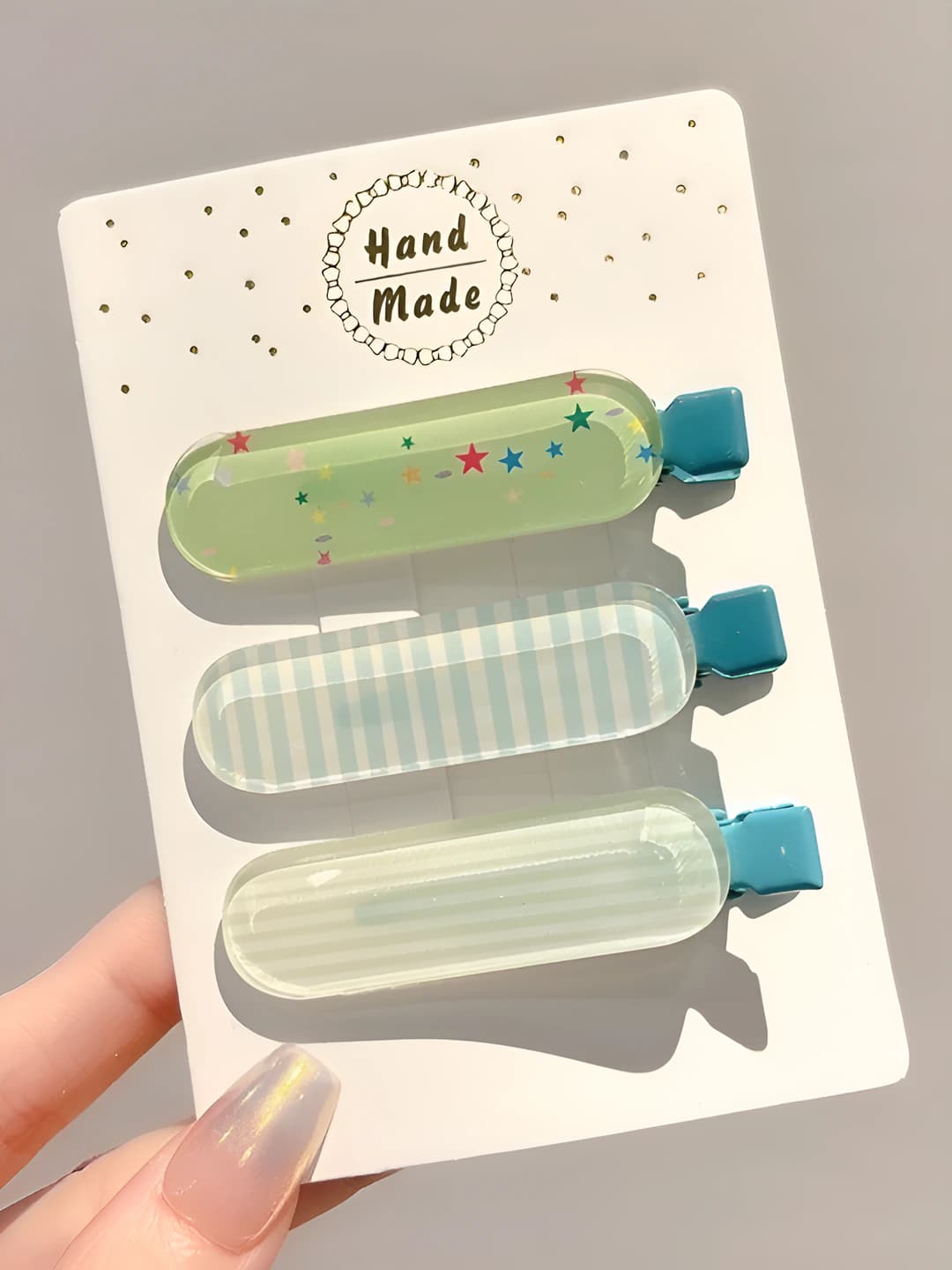 Зелёный jelly, 3 шт, 6 см