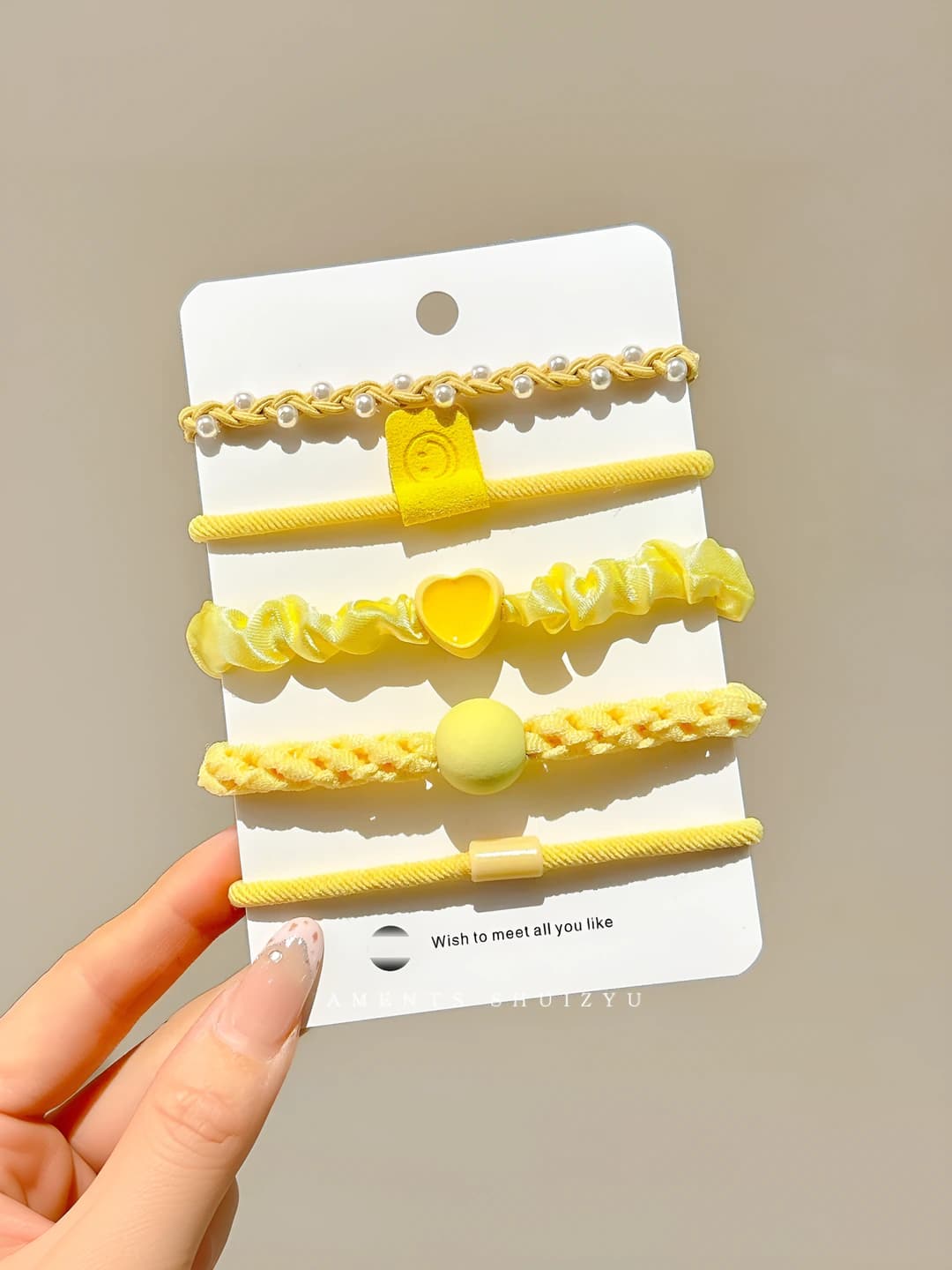 1# Yellow 5 pcs set 5.5 cm