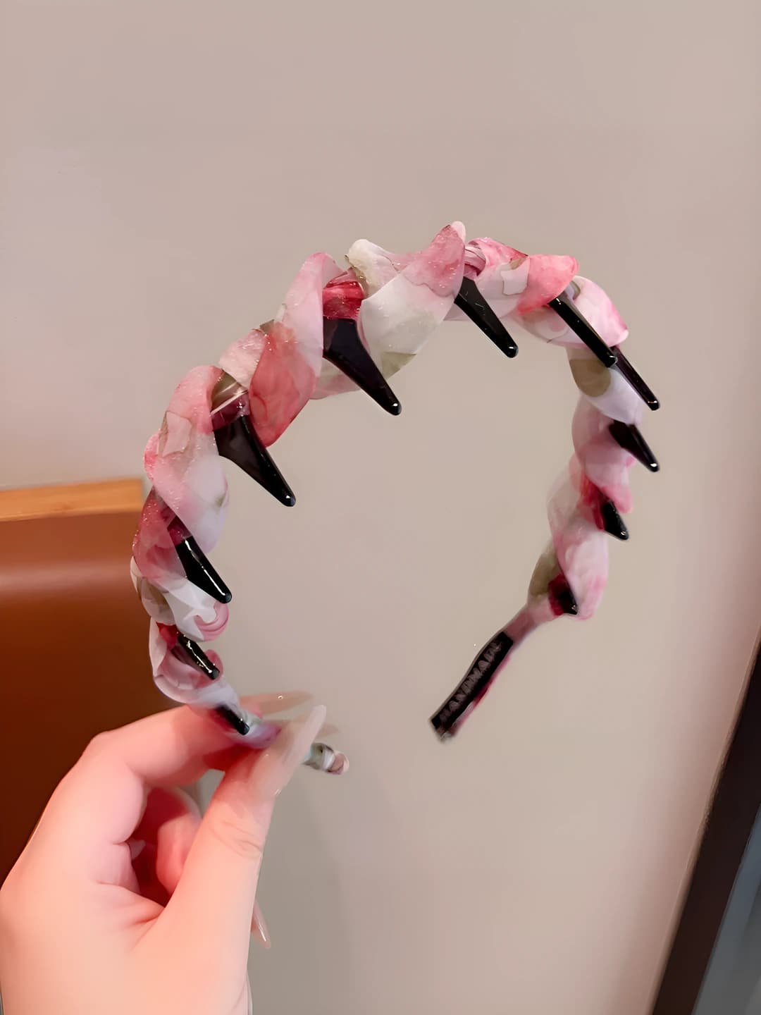 Gradient pink, floral, 3.5 cm