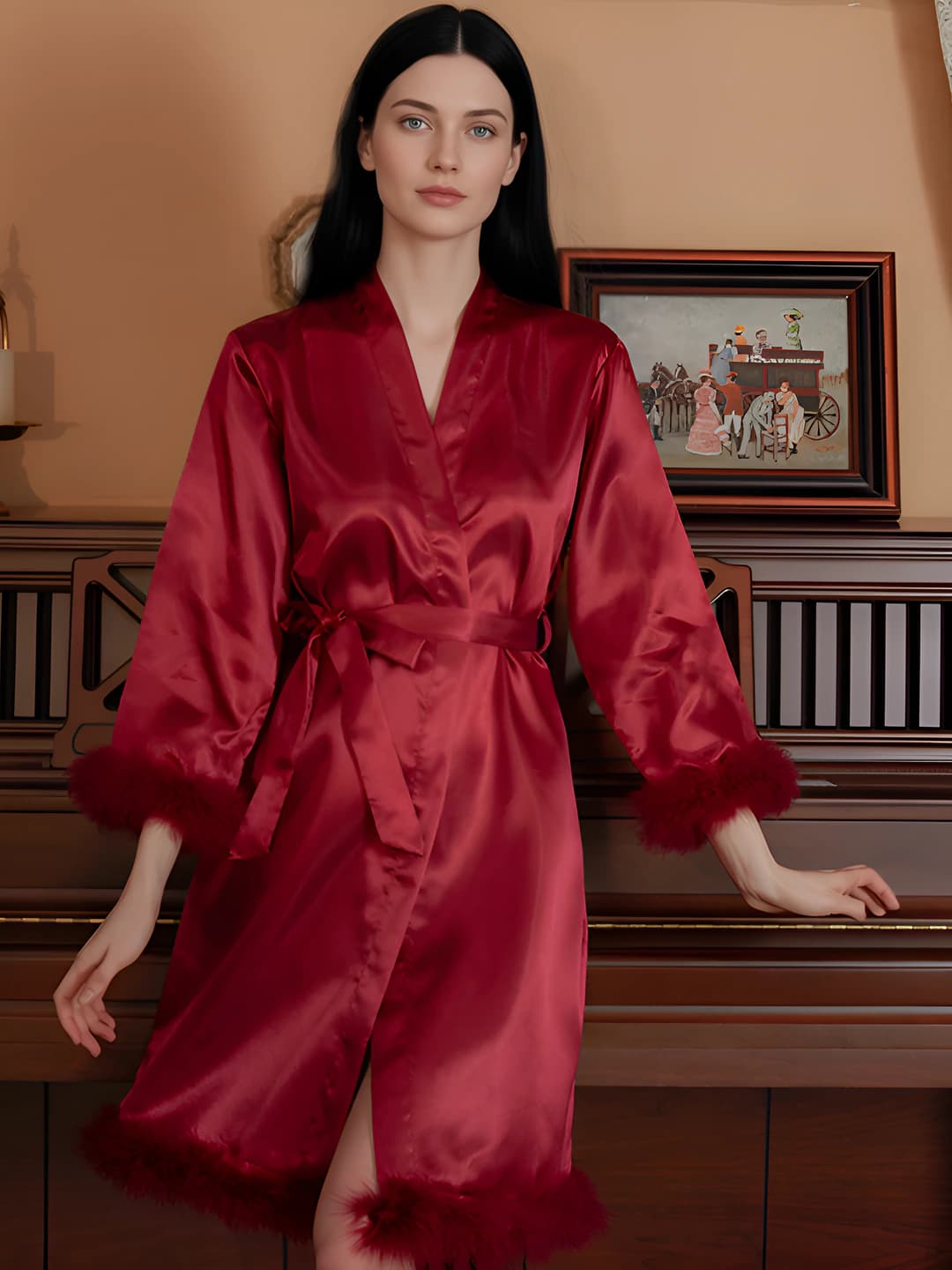 Hem feather - red