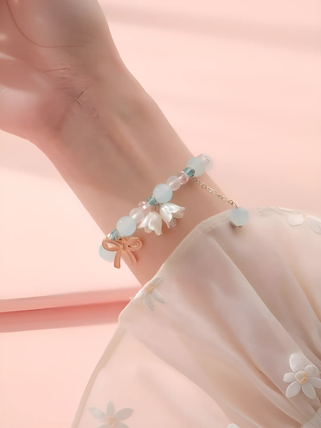 D-1 blue lily of the valley bangle