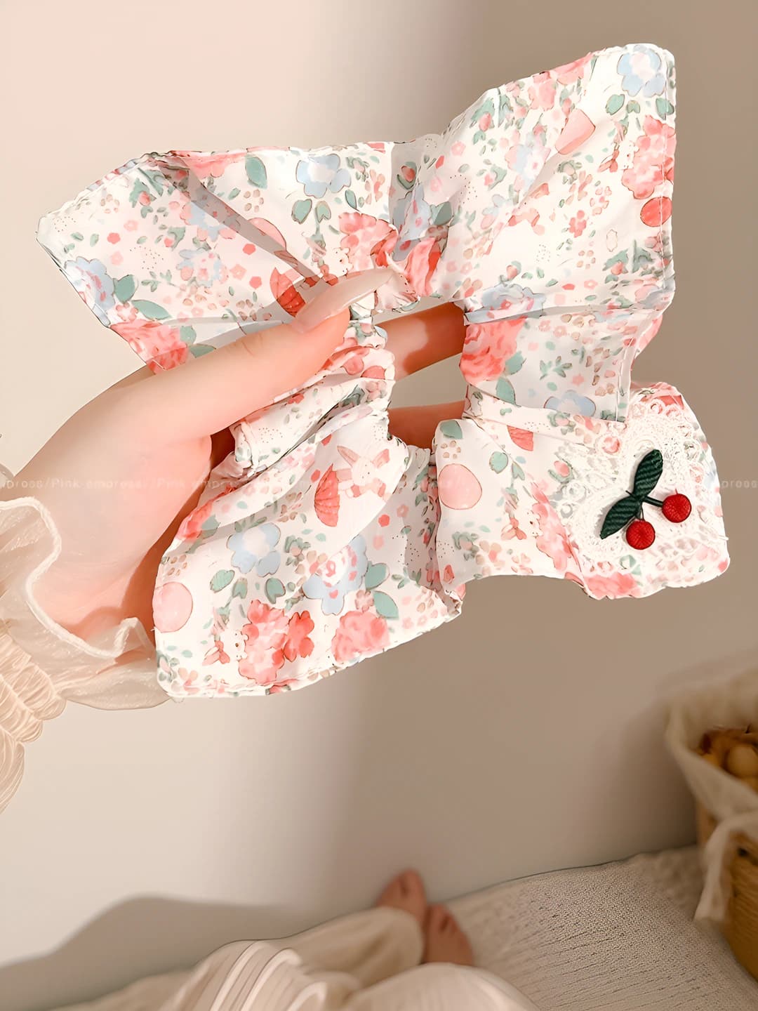 Розовый цветочный вишня 22*22 см