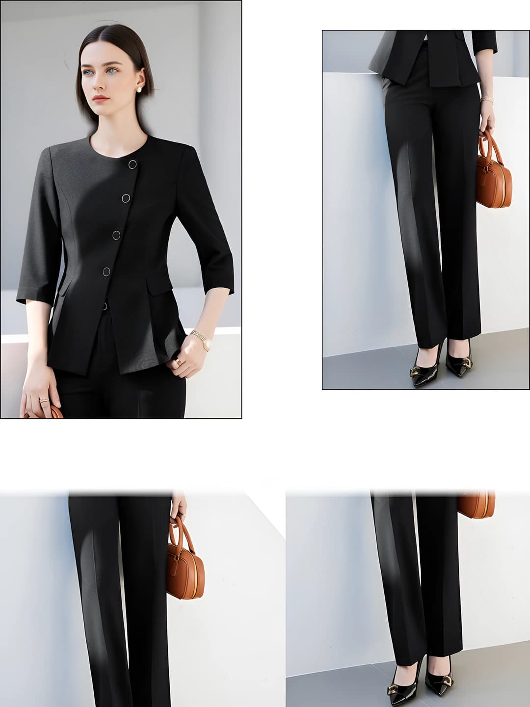 Black blazer + pants