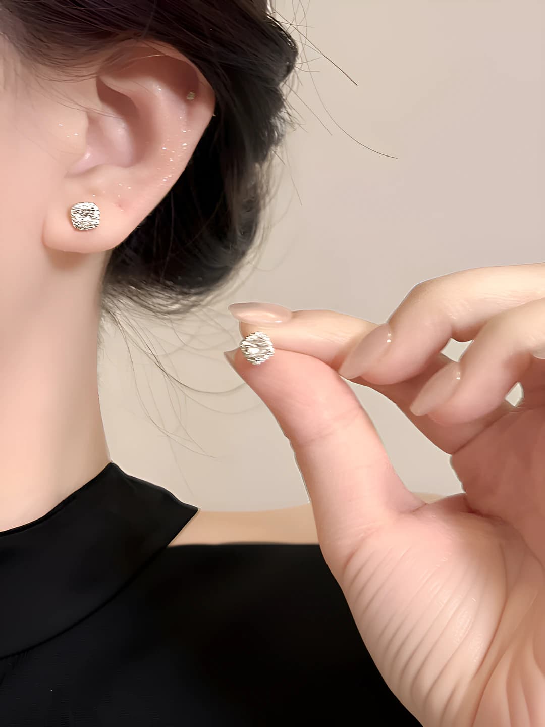 7# Square diamond studs