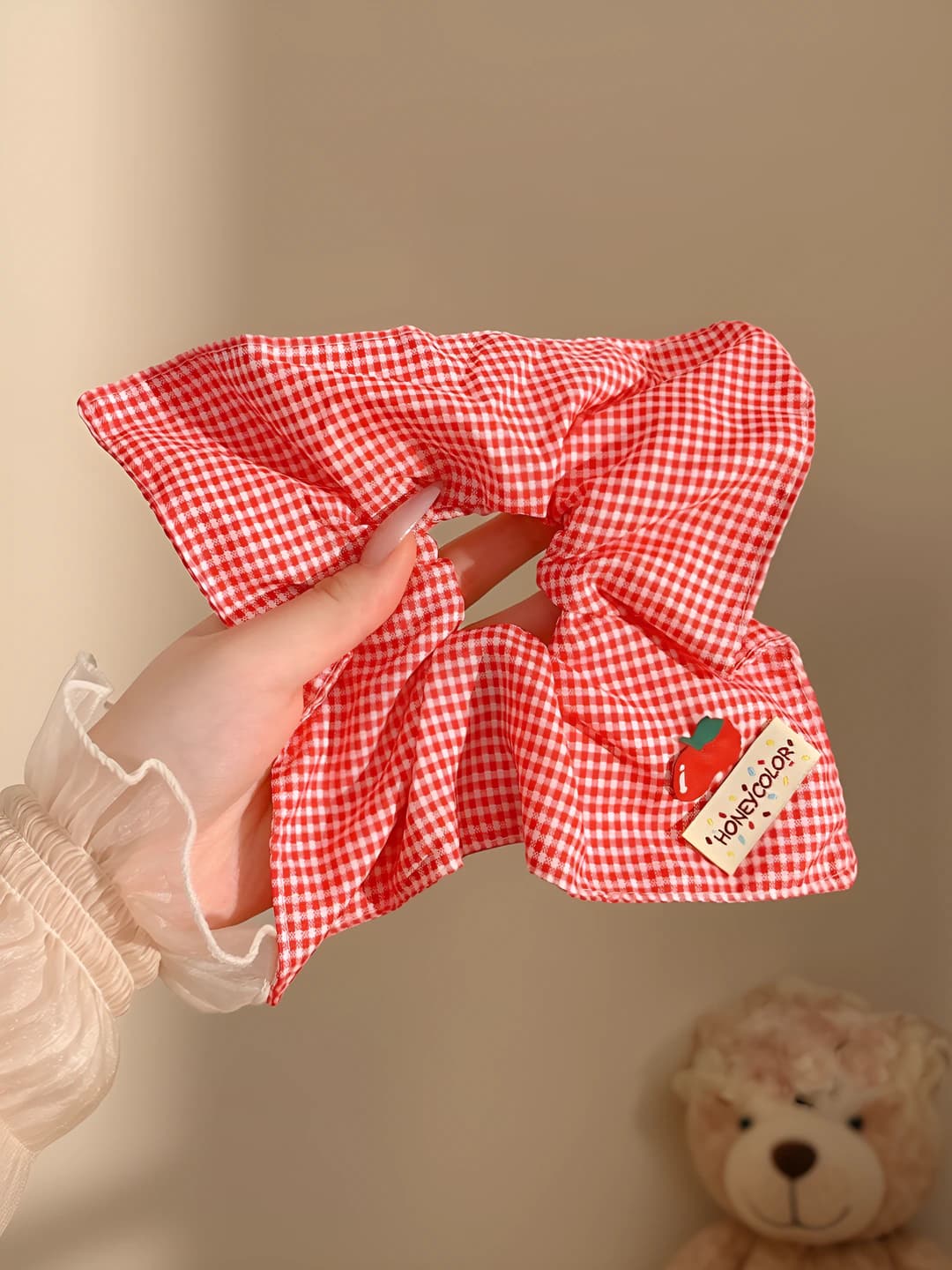 1# Красный клетчатый квадрат 21*22 см
