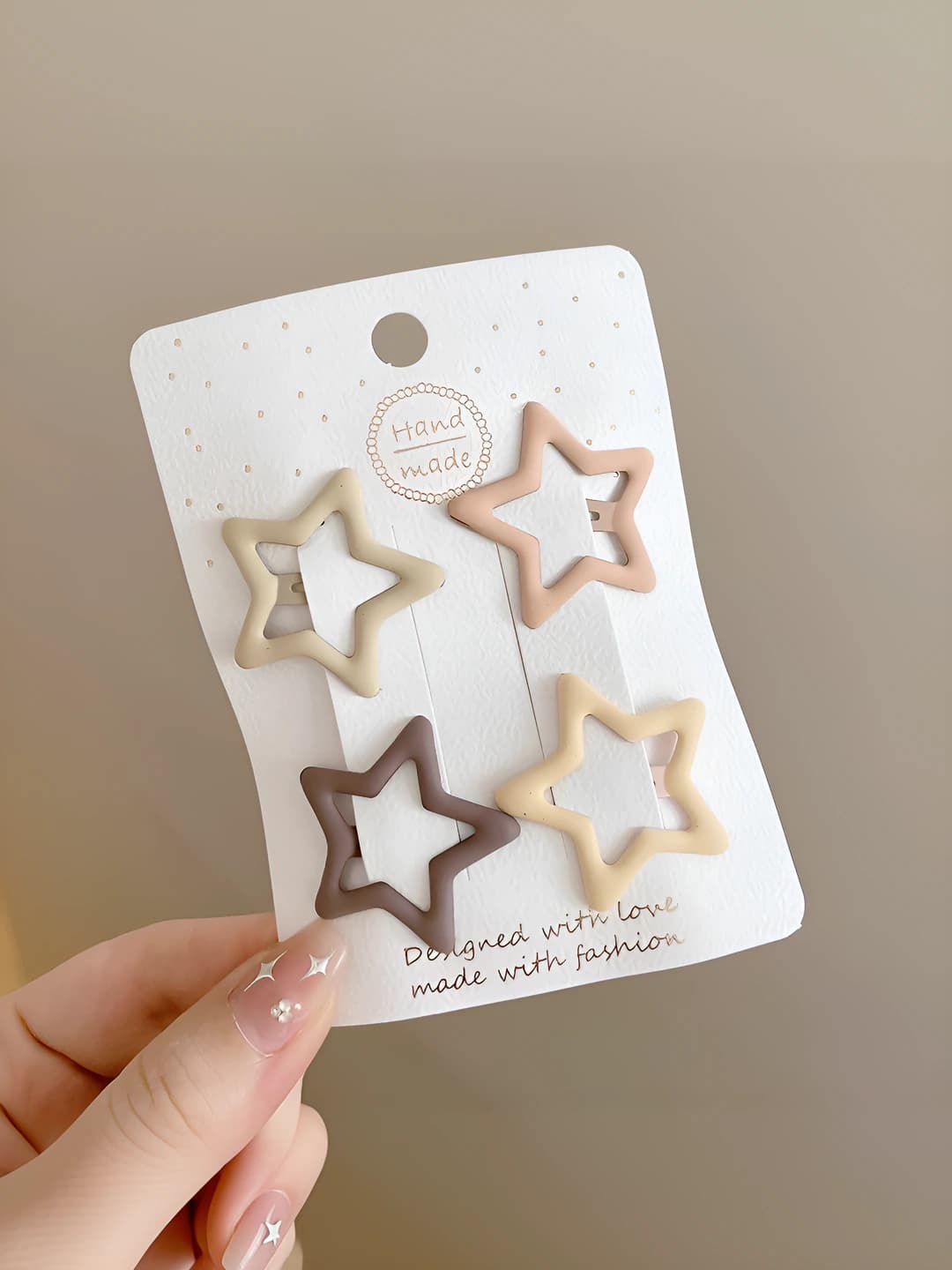 2# Five stars, 4 pcs, ~3.5 cm