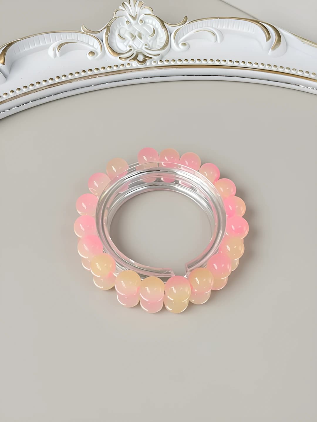 S071-[10mm small pink-yellow] glass