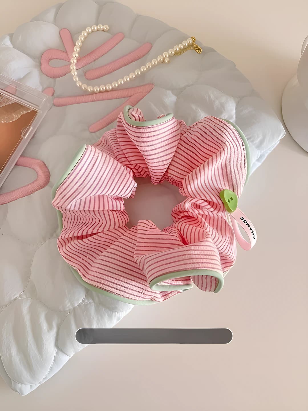 1# Kichik yangi baqqal soch tasmasi pushti - Matoli - ~12.5 cm