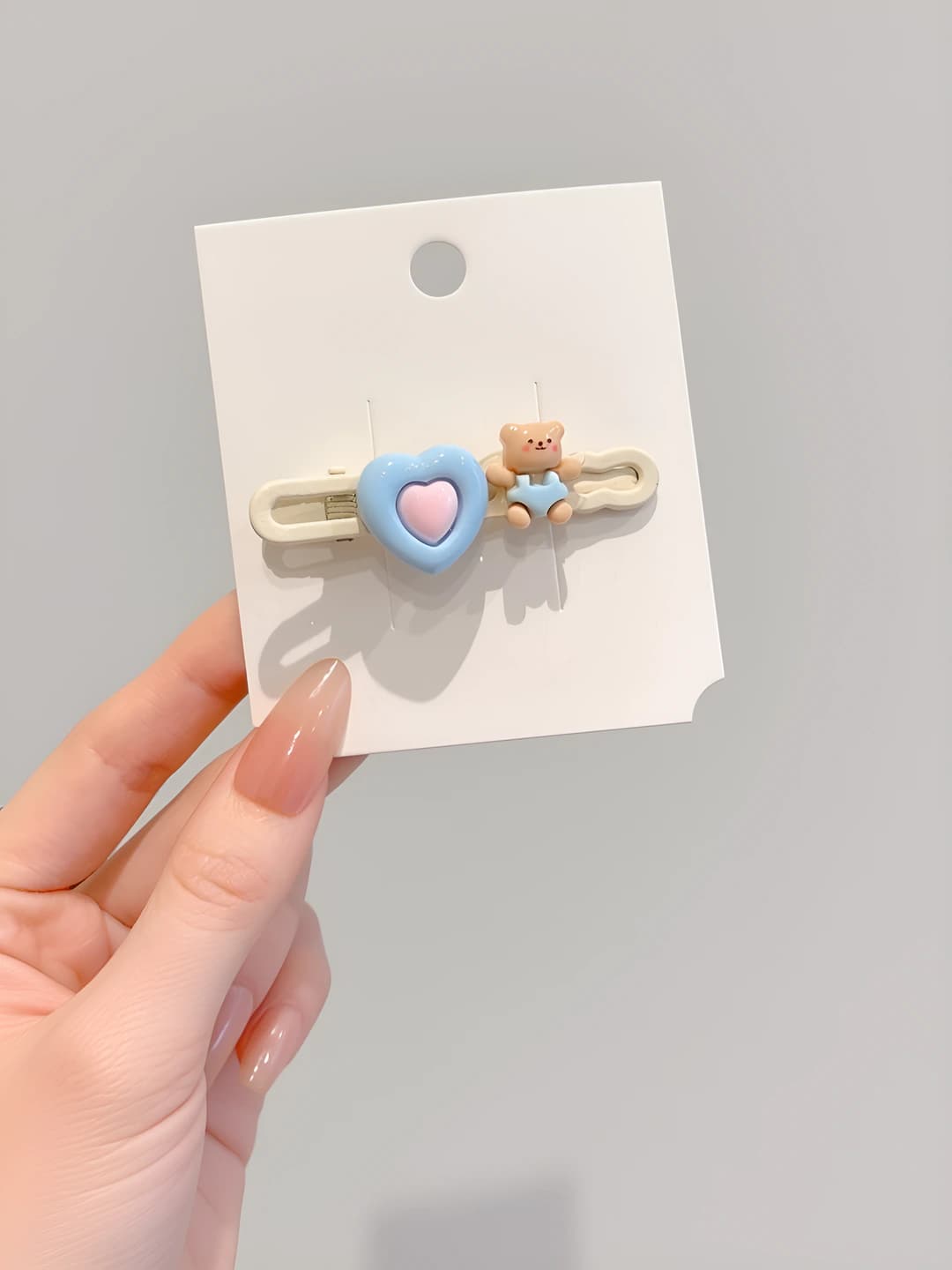 3# Bear heart clip 6 cm