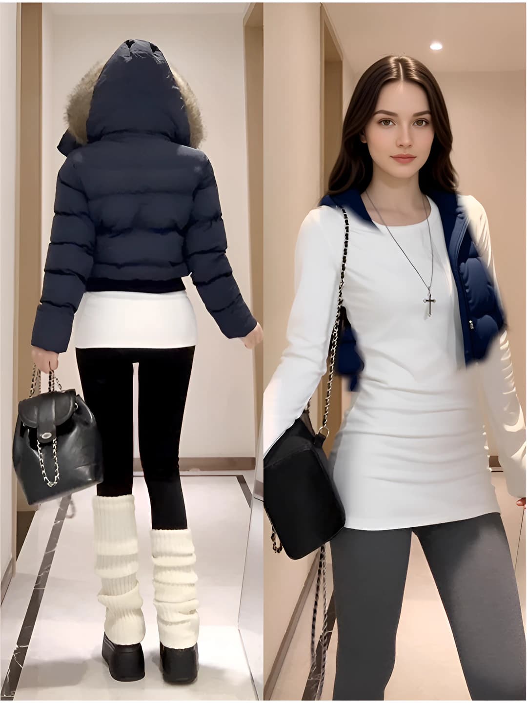 White [Mid length] German mohair