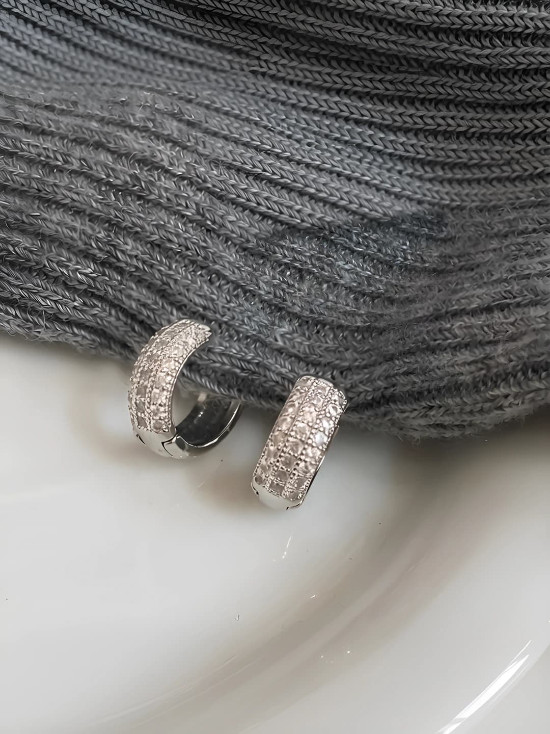 Silver earrings