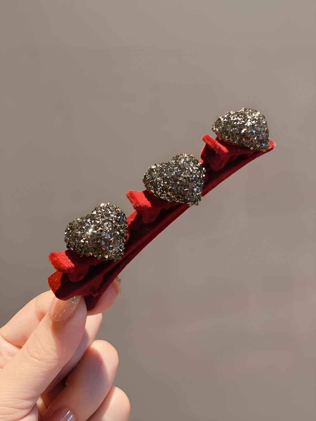 Бордовый сердечко, левая 9 см