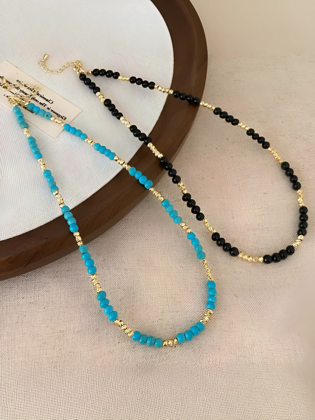 Women's natural turquoise and pearl necklace, 2026 retro style, light luxury accessory