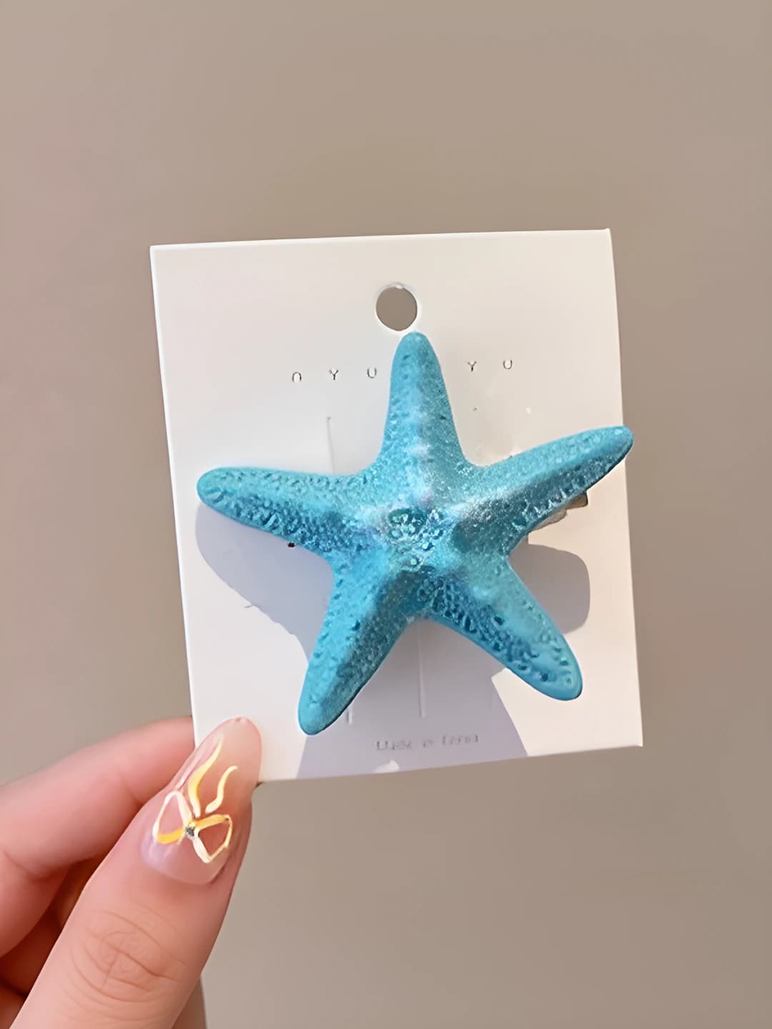 5# Starfish, teal, 5.5 cm