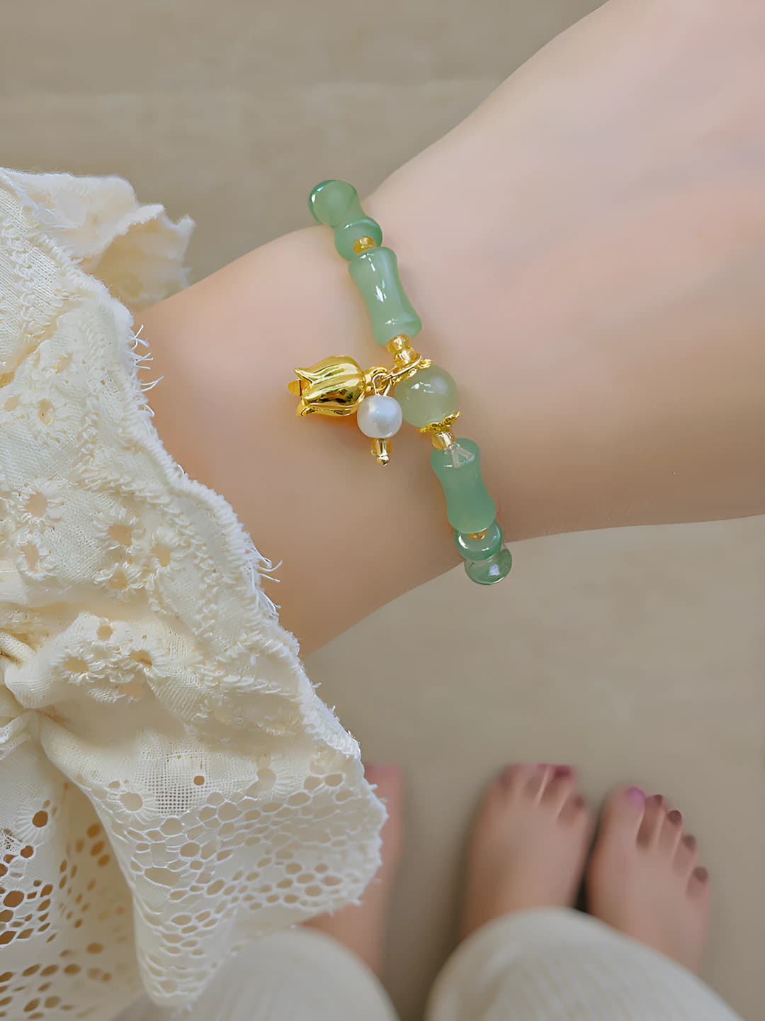 24# Green bamboo - Gold rose