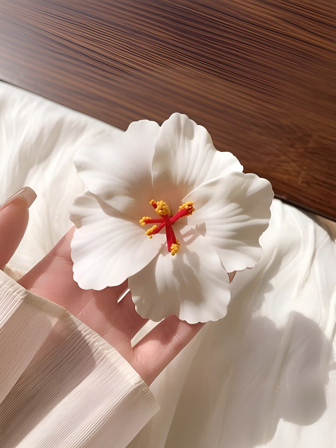 3# Белый зажим плумерия ~9.5 см