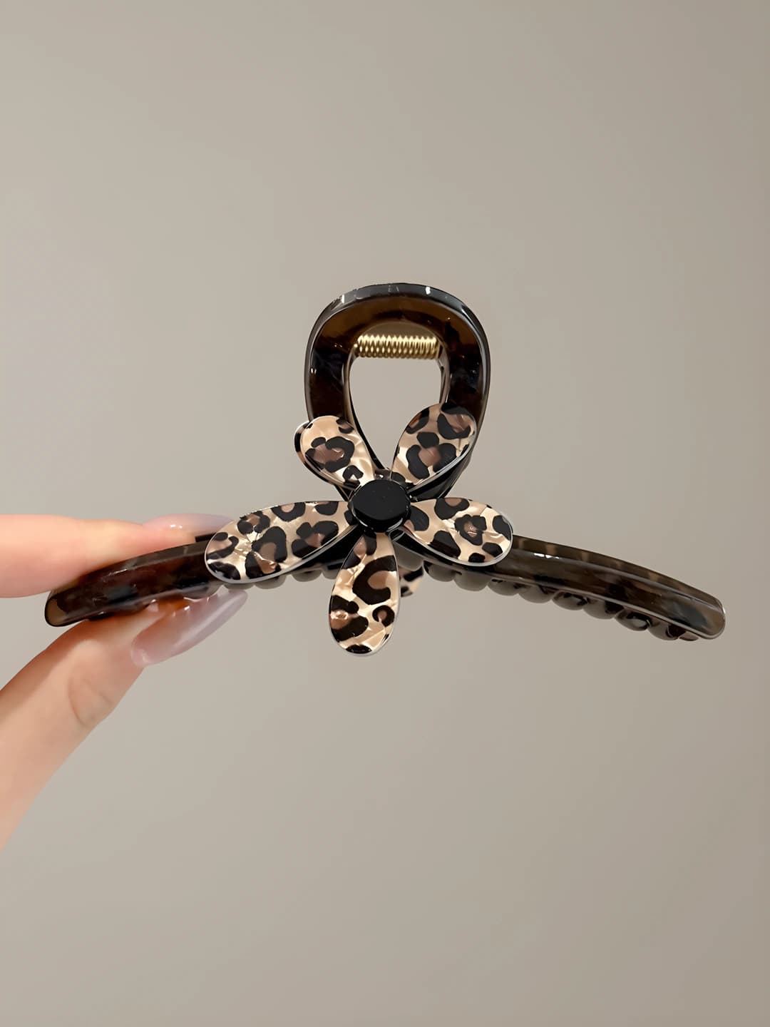Shaffof jigarrang, leopard, 13 sm