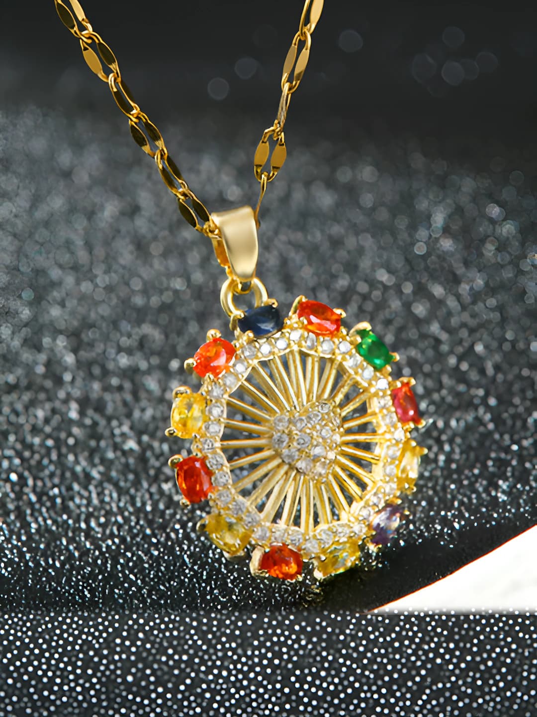 X5653-1# Gold - diamond ferris wheel