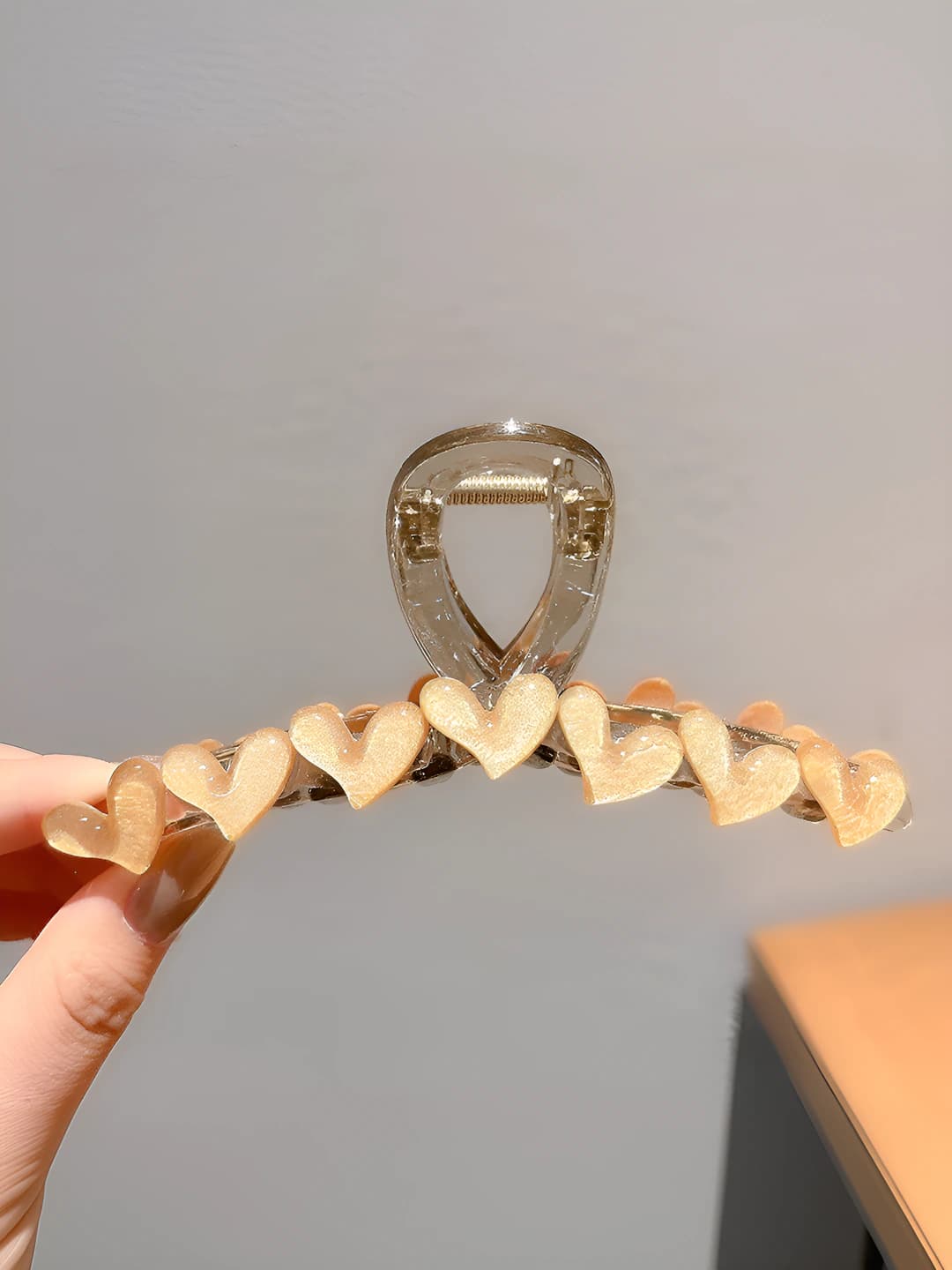 Кофейный, сердце, XL, 13 см