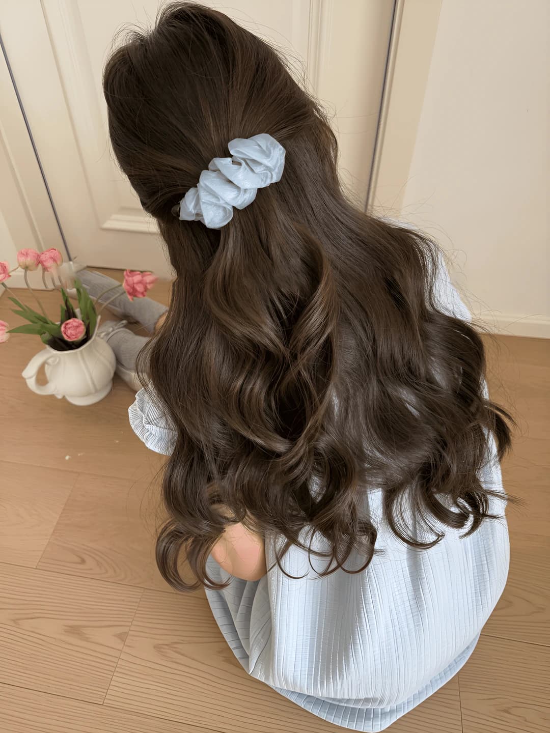8#Light blue small bottom clip 10 cm