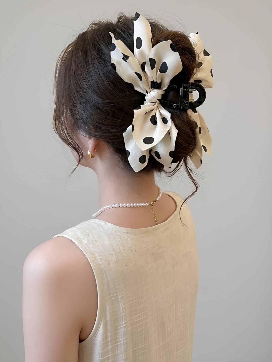 1# Dot bow clip 12.5cm