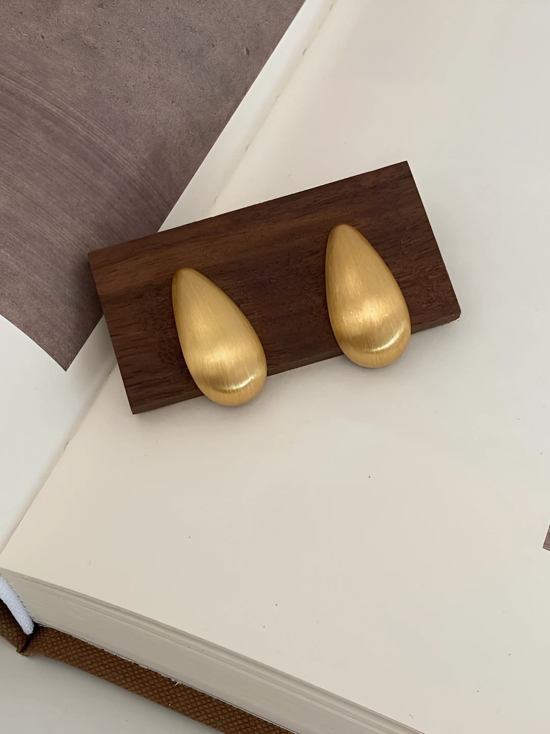 Gold drop earrings - real gold plated