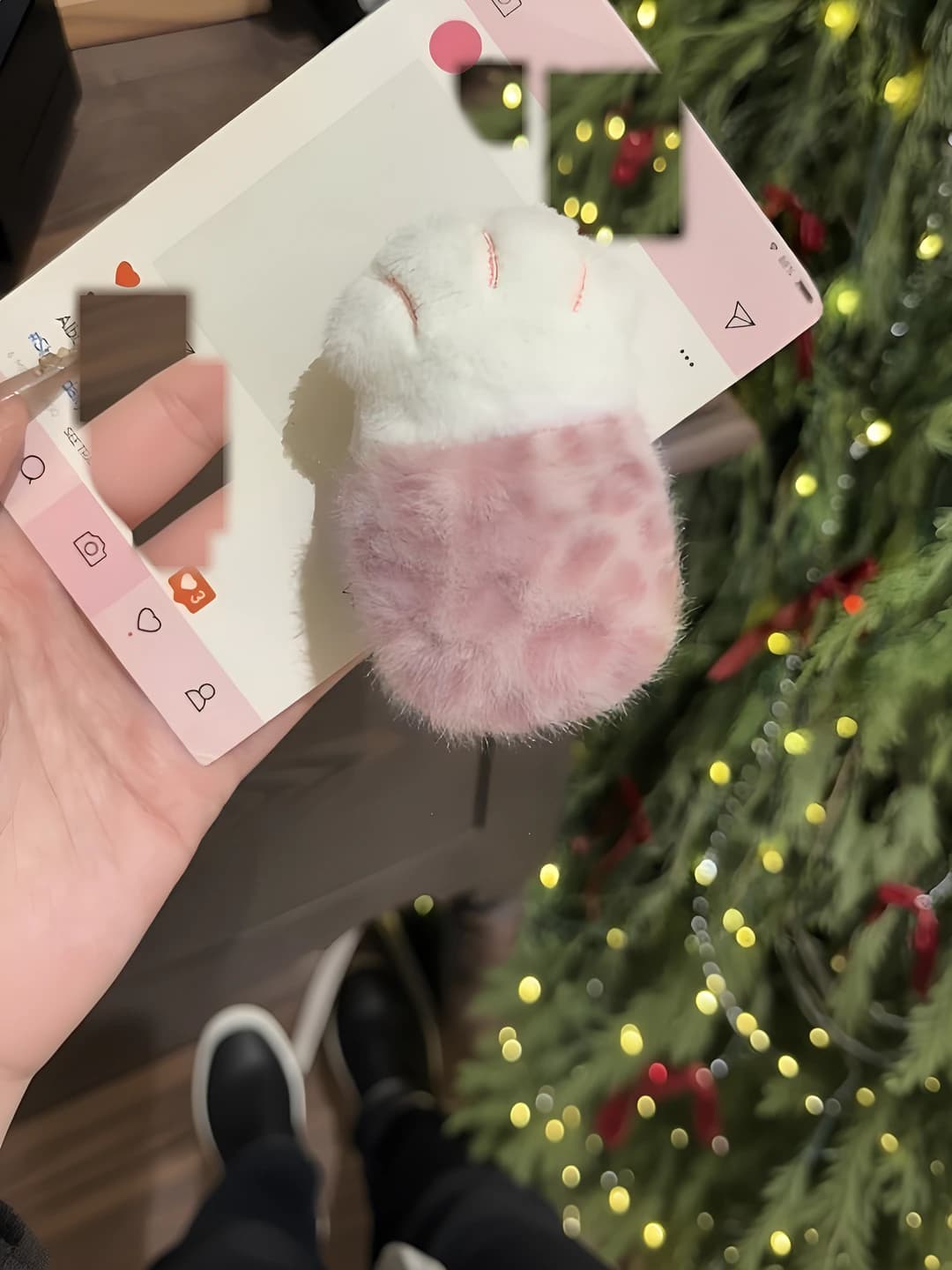 1# Pink cat clip, ~8.5 cm*5.5 cm - base 4.5 cm