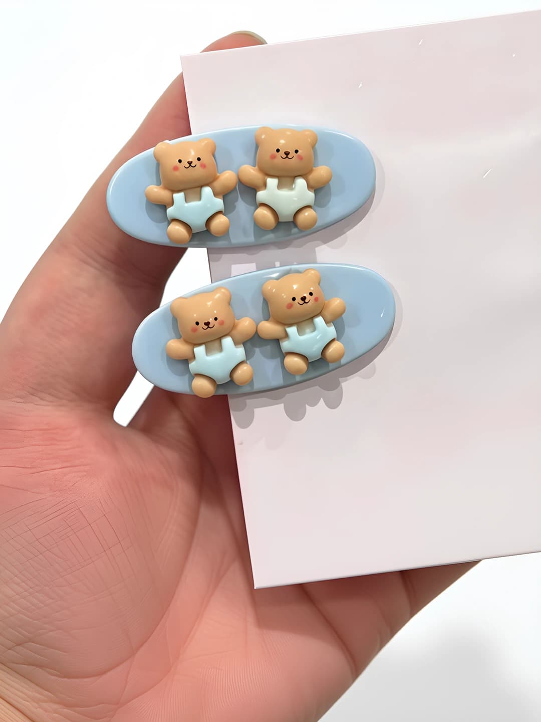 Two bear clips, 4 cm