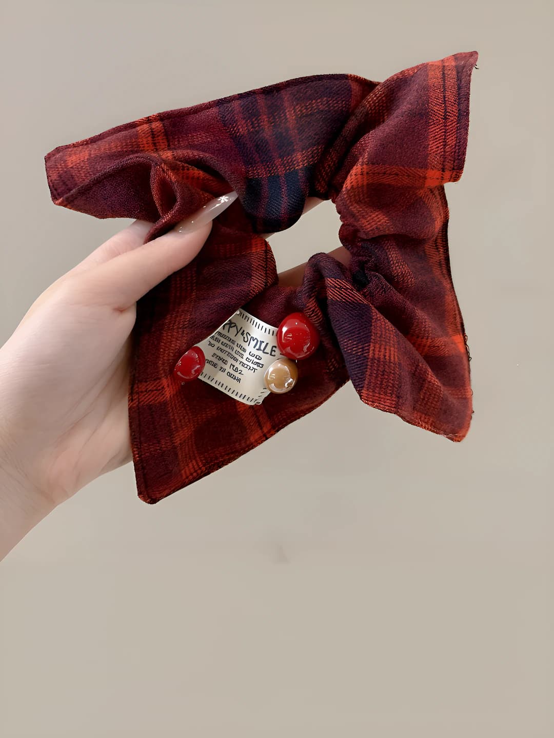 3# Red plaid 22 cm