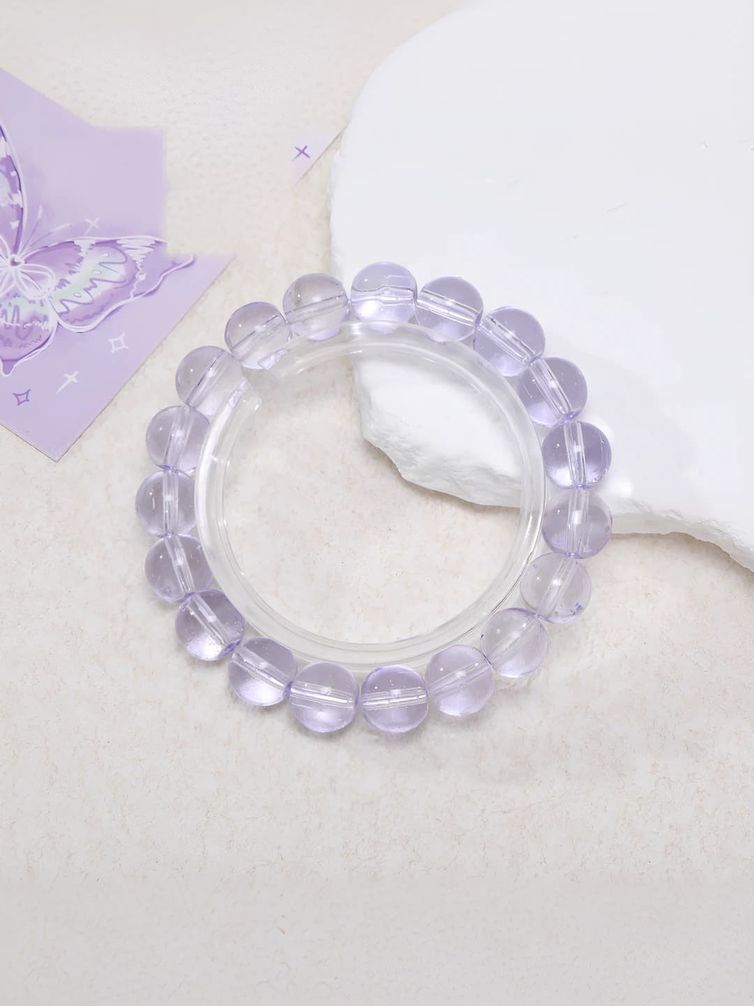Ice-clear plain band, purple, 1mm