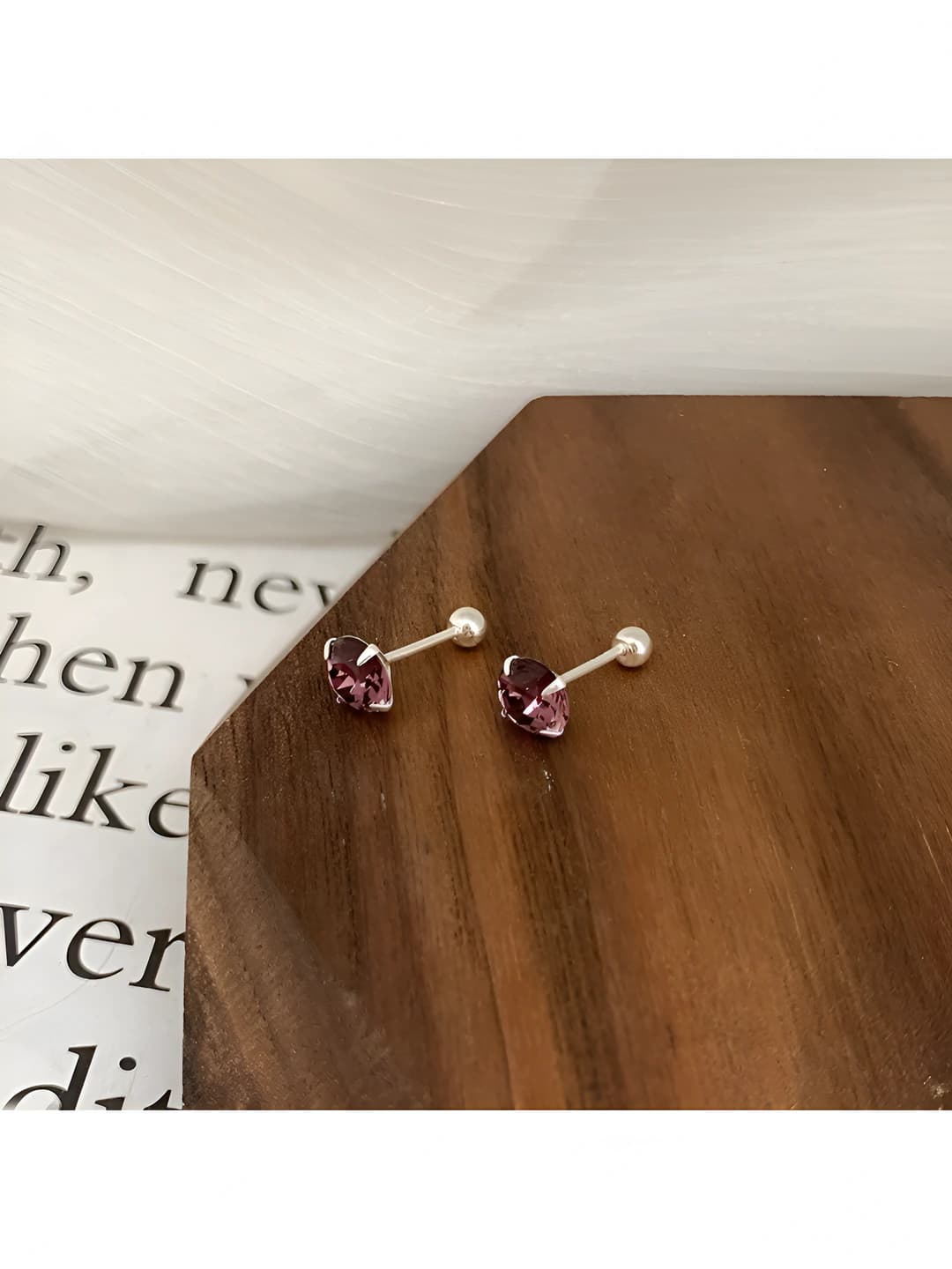 Purple earring 1 pc