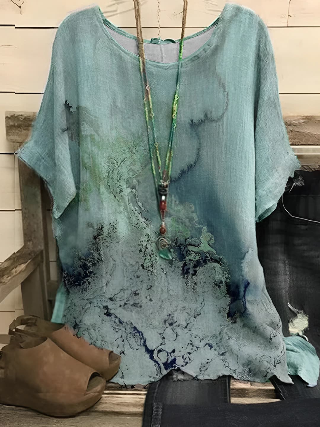 Women's 2026 printed t-shirt, crew neck, loose fit, short sleeve