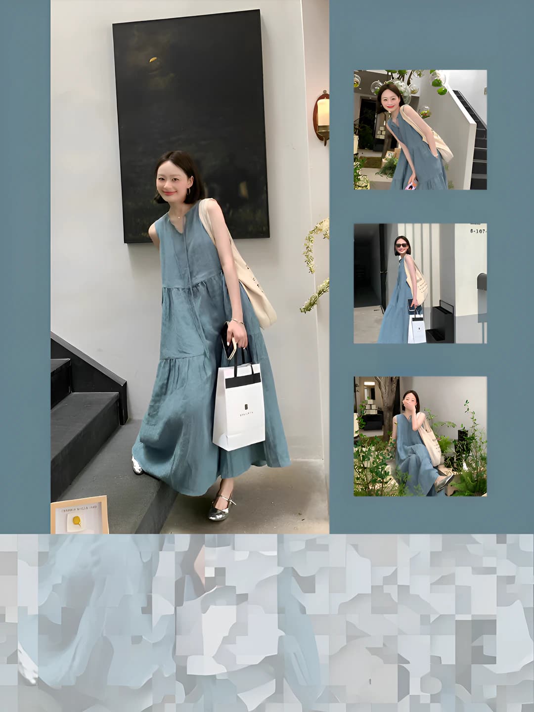 Women's summer sleeveless loose fit plus size solid colour loungewear nightgown