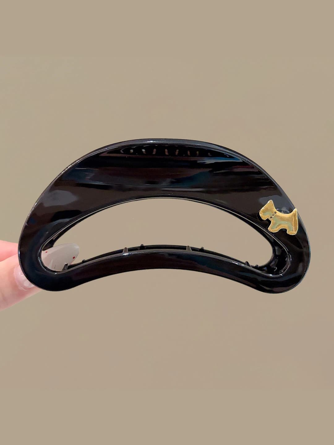 1# Puppy clip black-double sided accessory approx 11 cm