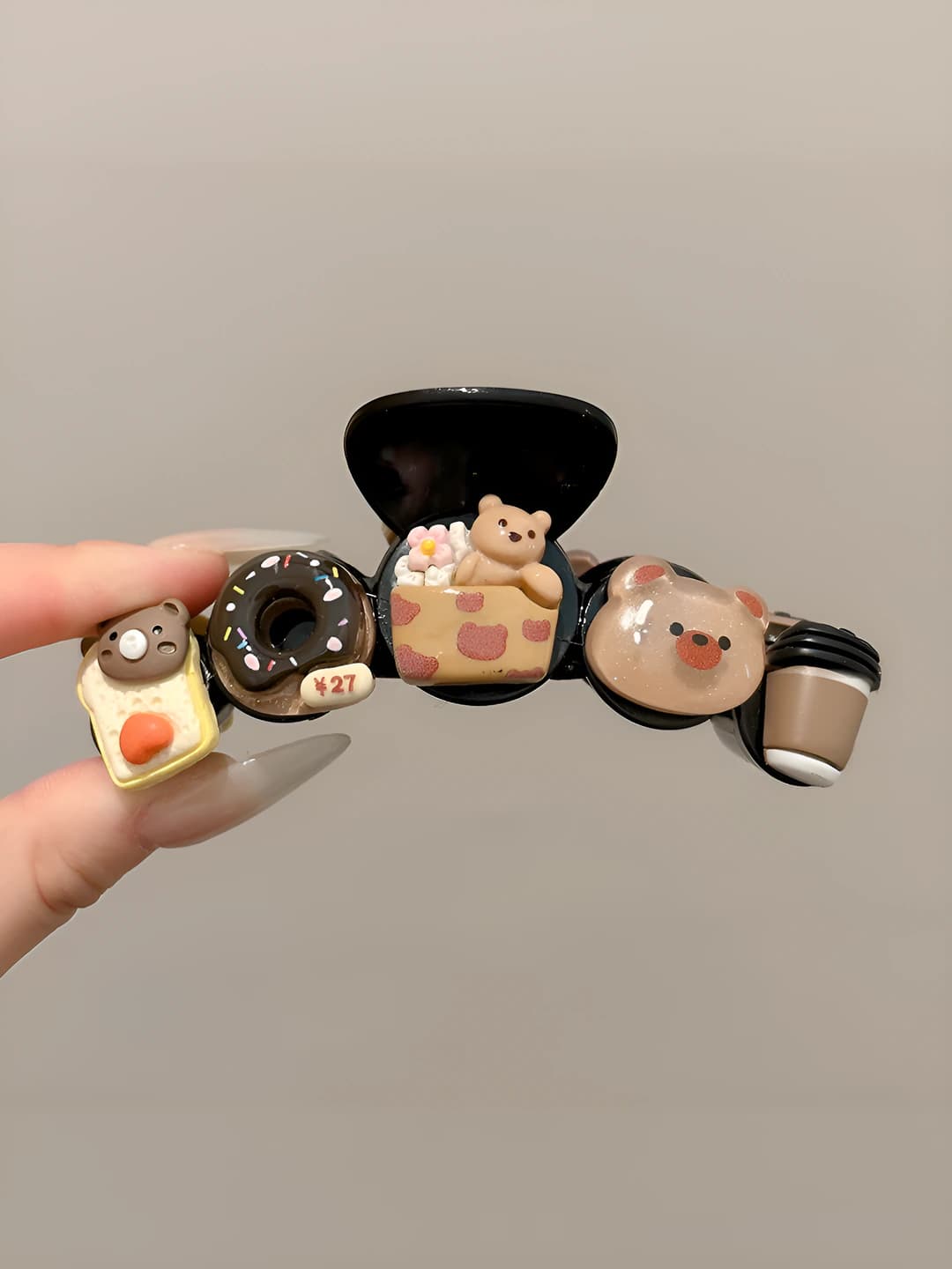 Donut, yorqin qora, 10 sm