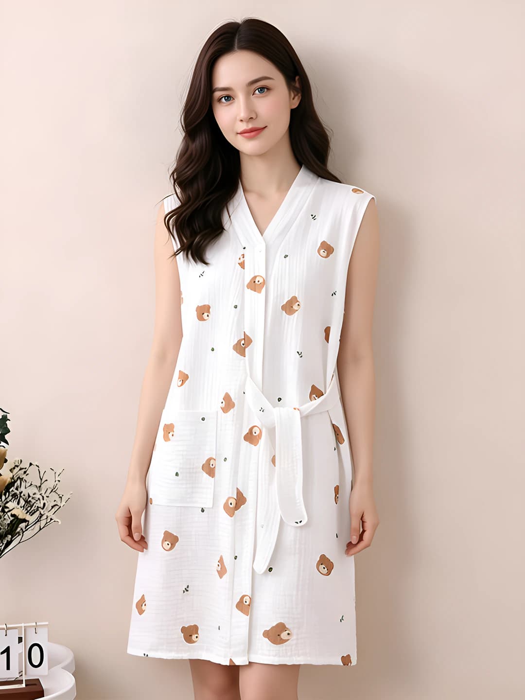 Little Bear - Cotton Gauze Skirt Sleeveless