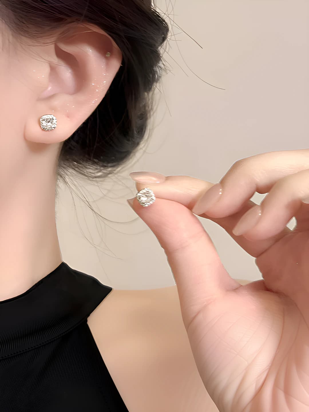 7# Square diamond studs
