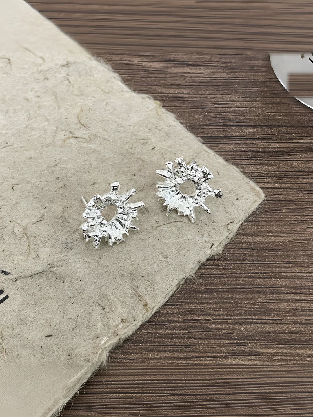 1# Silver snowflake stud