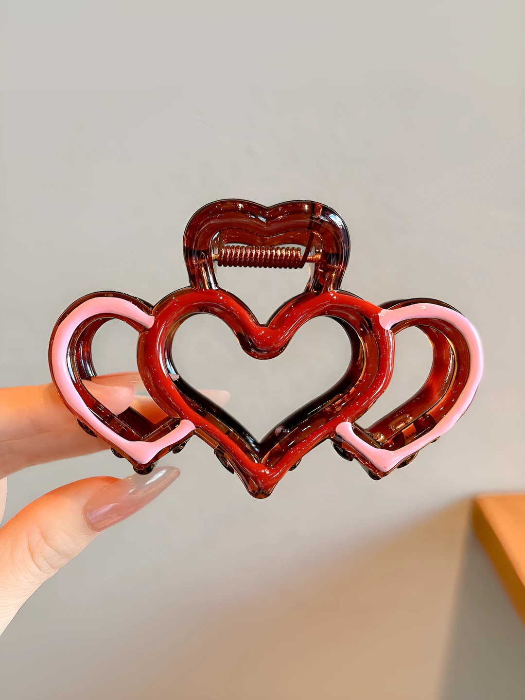 Qizil-pushti yurak 9 cm