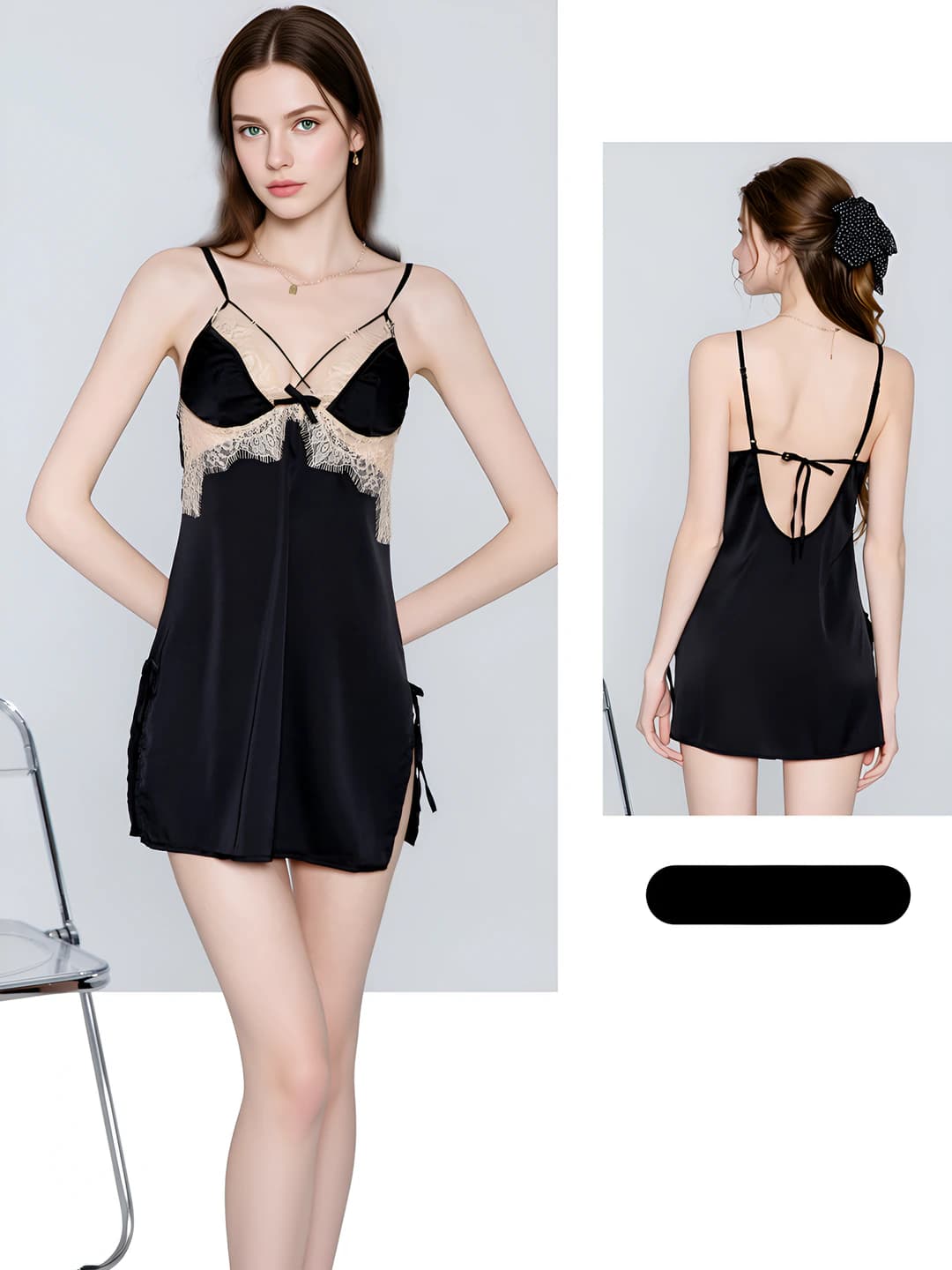 2726 Qora (Pijama ko'yligi)
