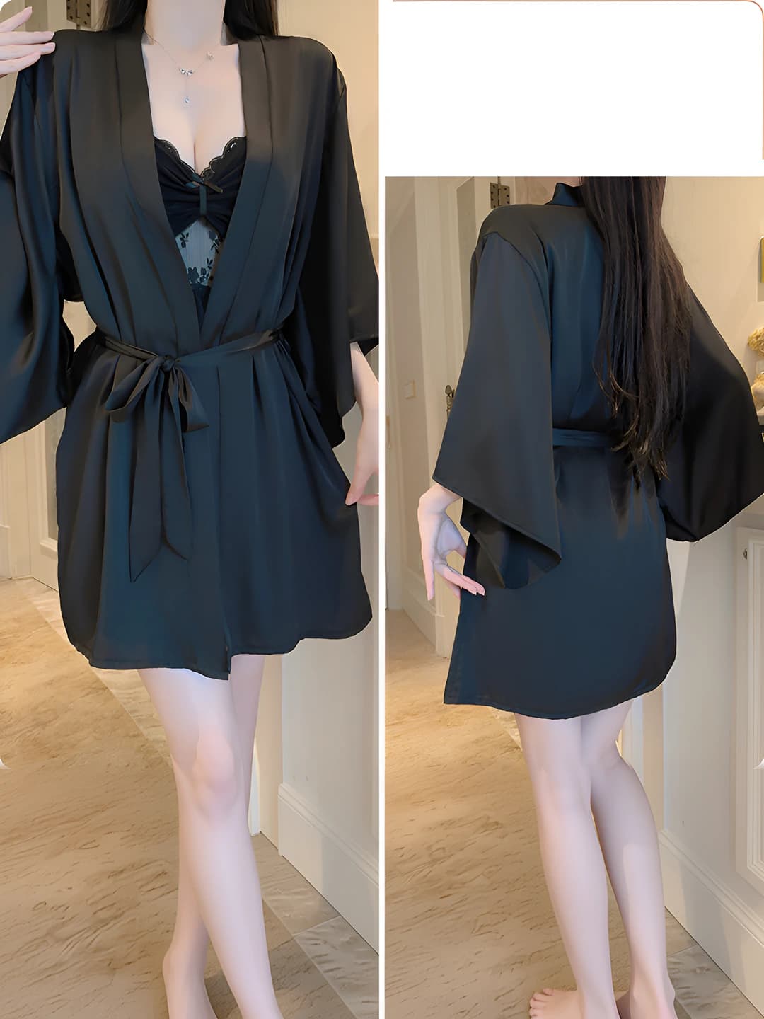 1690 Black (robe + belt)