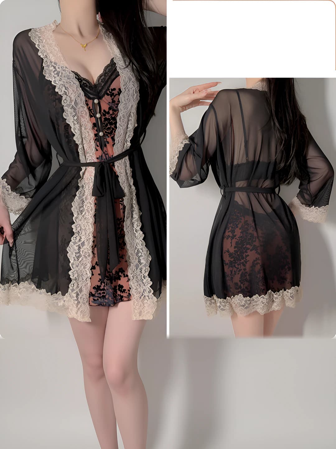 6285 Black Robe + Belt